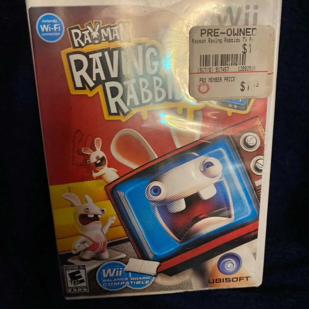 Sony Wii Game Case with Colorful Rayman Cover - White